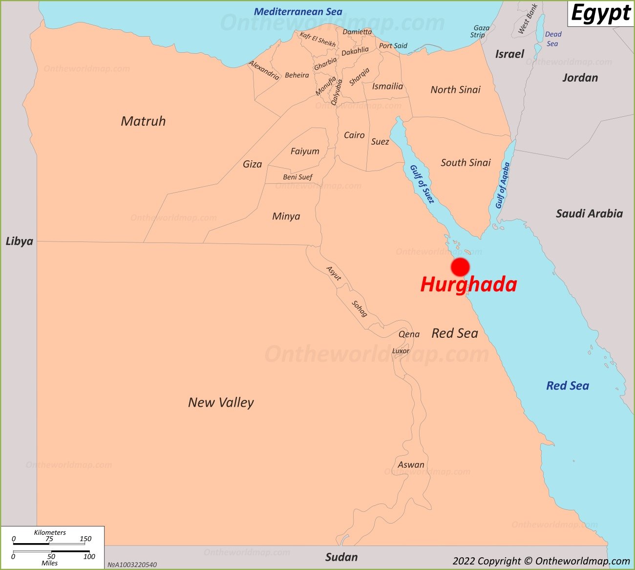 map of egypt